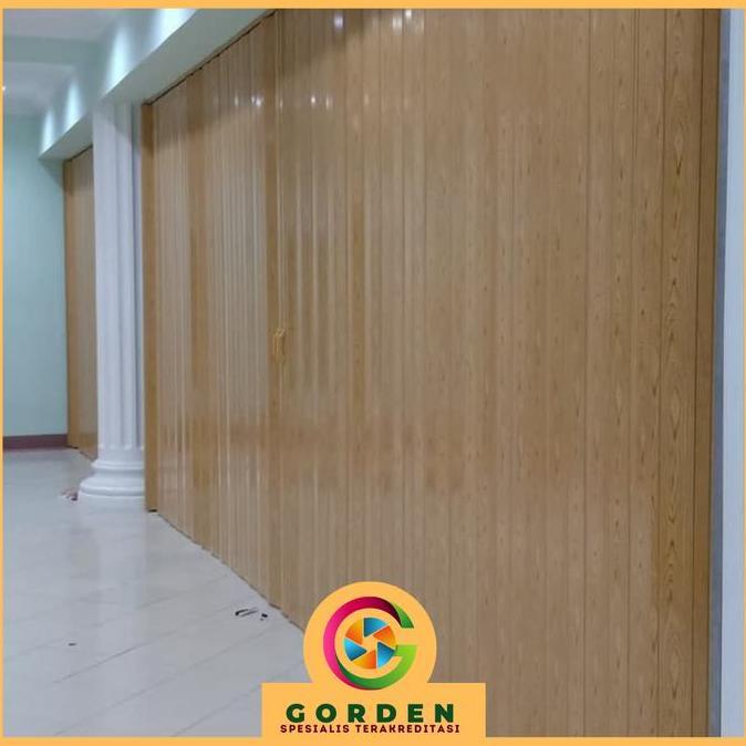 Terlaris Pintu Pvc Folding Door Gate Harmonika Siap Pasang Set Kusen+ Rail + Pintu