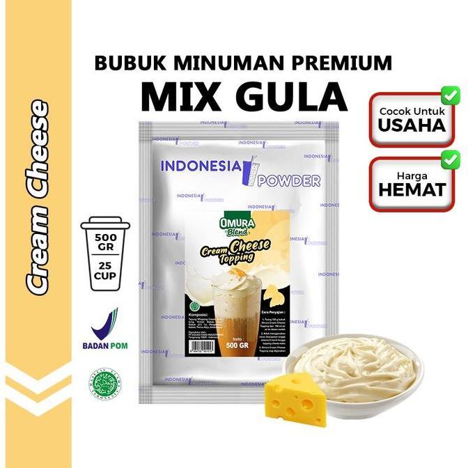 Milky- [Topping] Topping Cream Cheese Toping Krim Keju 500 Gr Omura Powder