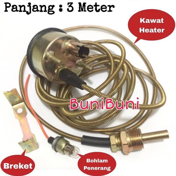 Ampere Temperatur / Ampere Panas / Meter Pengukur Suhu Air Untuk Mobil & Mesin Universal