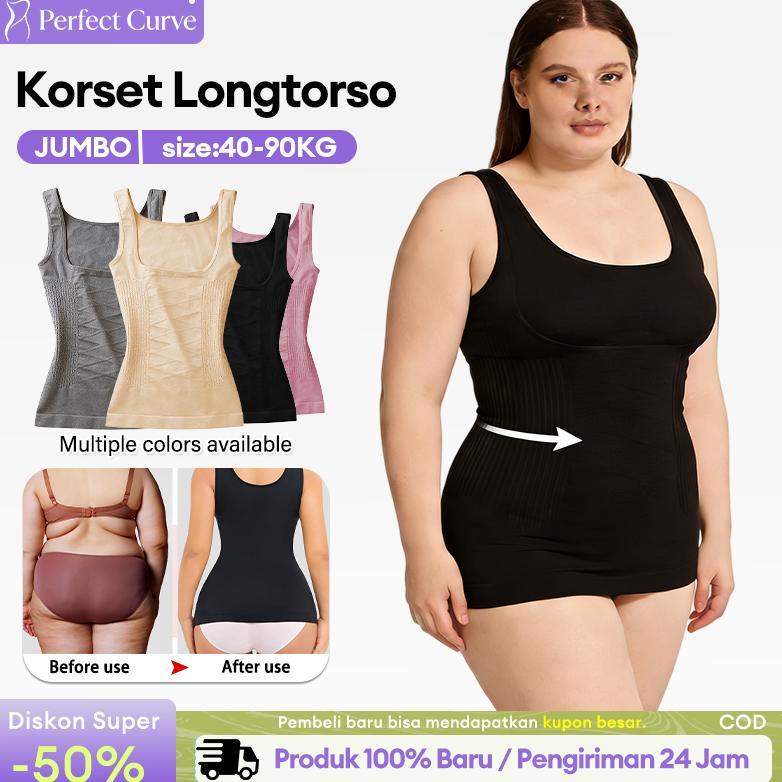 EZRA - Korset Jumbo Seamless Tanktop Bra Dalaman Kebaya Korset Pelangsing Perut Korset Breast Lift T
