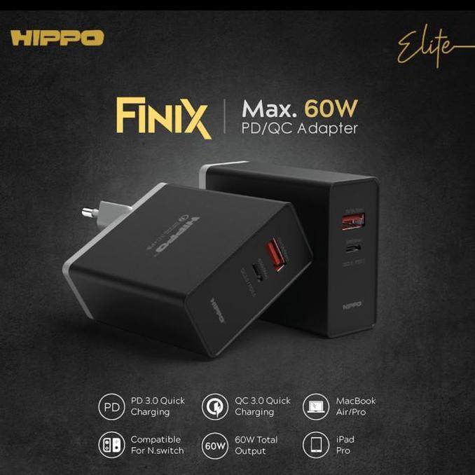 Hippo Elite Finix Adapter Charger 60 W Adaptor Charger Finix 60W