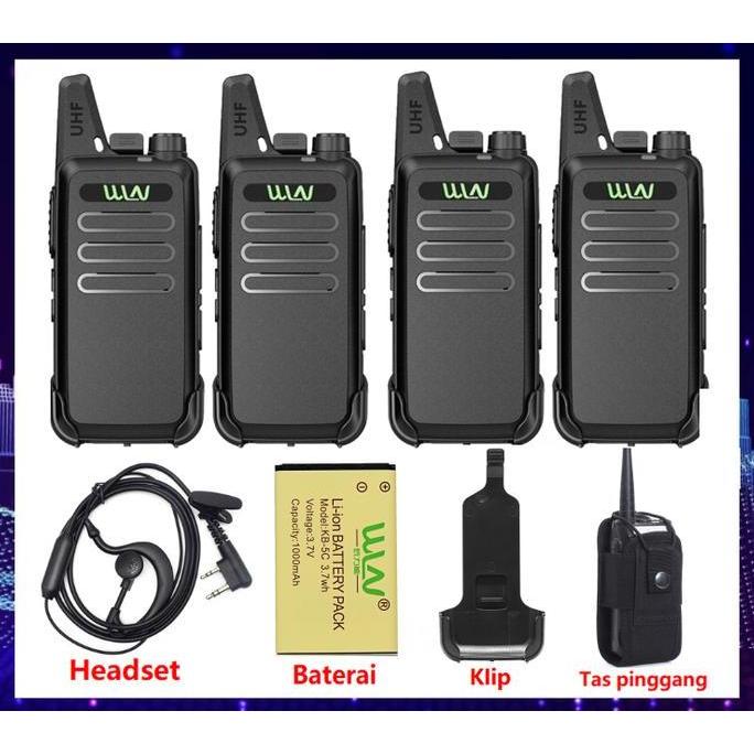 BIG SALE - (COD)HT WLN C1 Original Walkie Talkie Full Set Aksesoris UHF Handy Talky Two way Radio C1