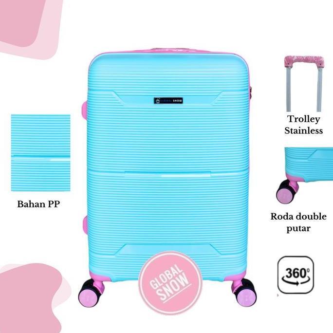 Koper ANTI PECAH PP Global Snow 24 Inch - GS 002 / KOPER 24INCH / KOPER BAGASI