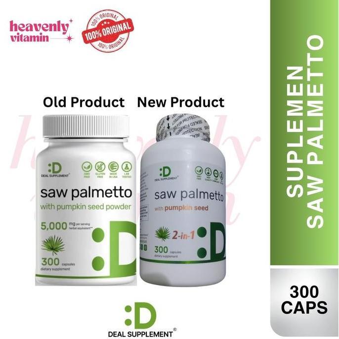 (READY STOCK) Deal Supplement Saw Palmetto with Pumpkin Seed Powder 5000 mg-300 Caps