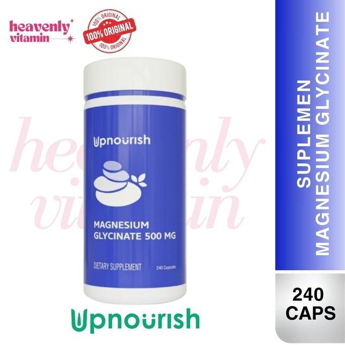 (READY STOCK) Upnourish Magnesium Glycinate 500 mg - 240 Capsules