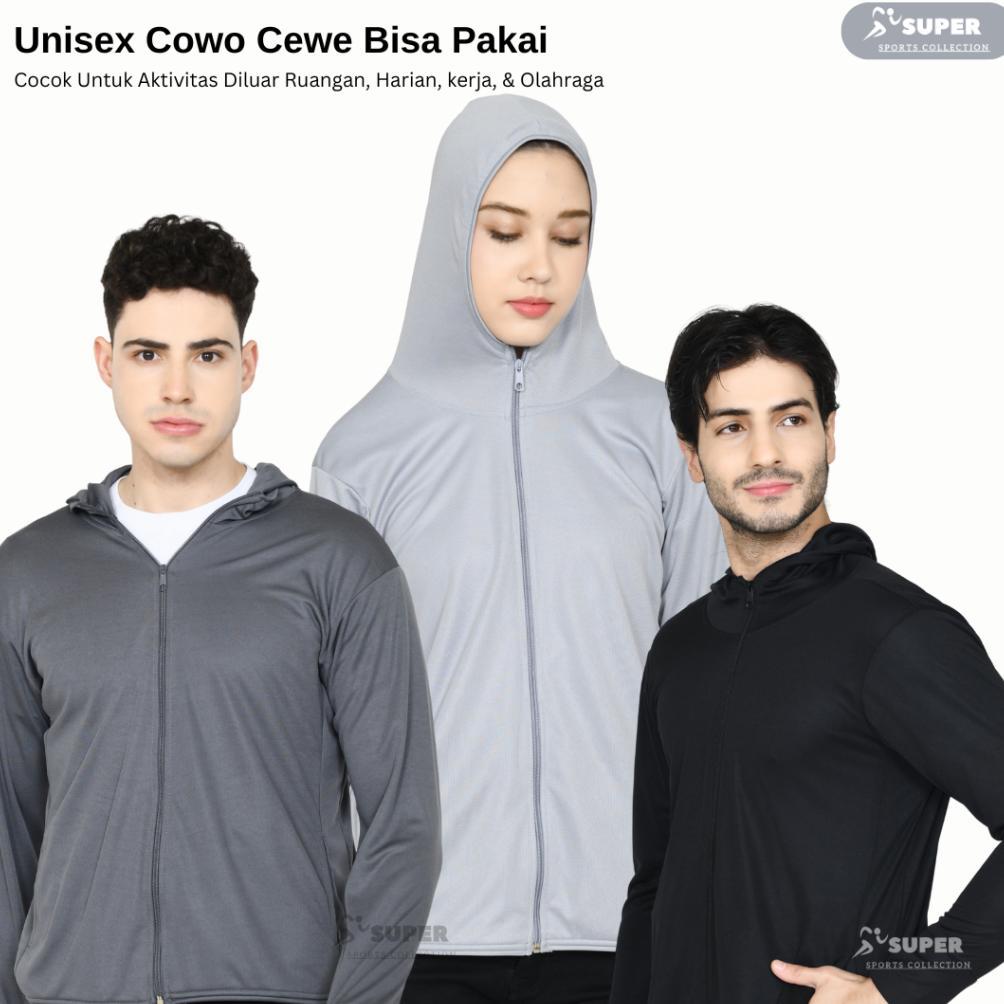 100% AMAN AIRISM JAKET MESH HOODIE UV PROTECTION UNISEX JUMBO