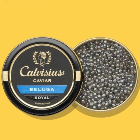 Beluga sturgeon caviar CALVISIUS BELUGA royal - Telur ikan 25 gram