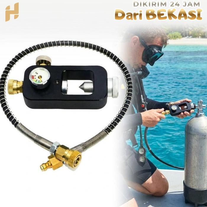 Regulator Scuba PCP 40mpa Manometer Besar Valve Pengisian Tabung Scuba High Pressure
