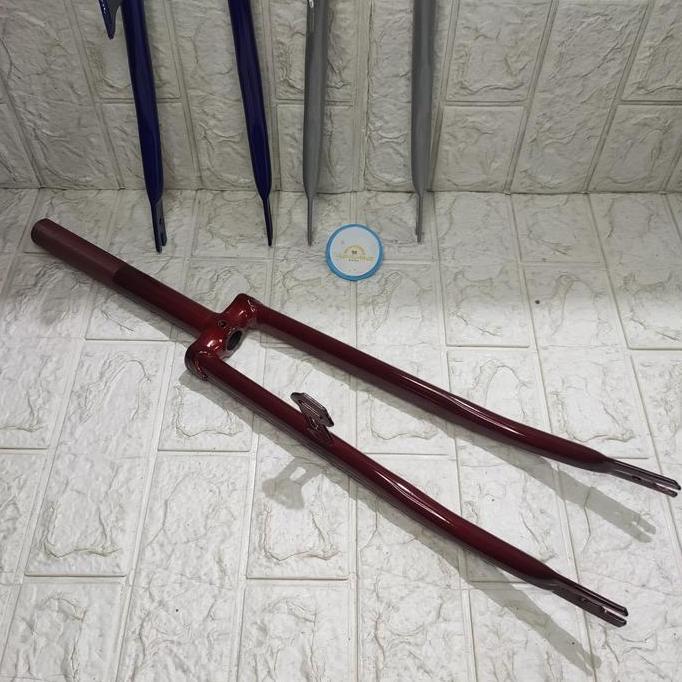 Fork Sepeda 24 Mini CTB City Bike Garpu Pipa Steertube DRAT ULIR Standard 25.4mm Dengan Lubang Tiang
