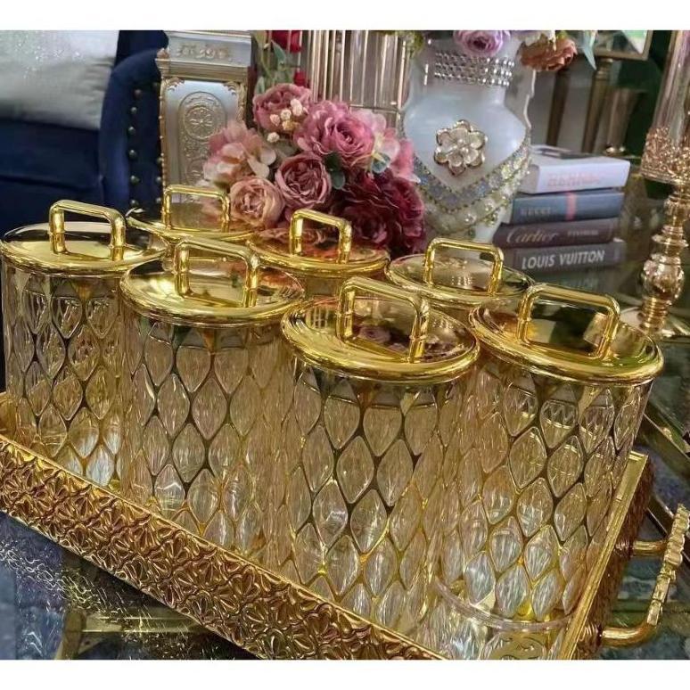 hot deals [ready stock] arabian jar satuan /toples akrilik kedap udara /toples kue lebaran mewah