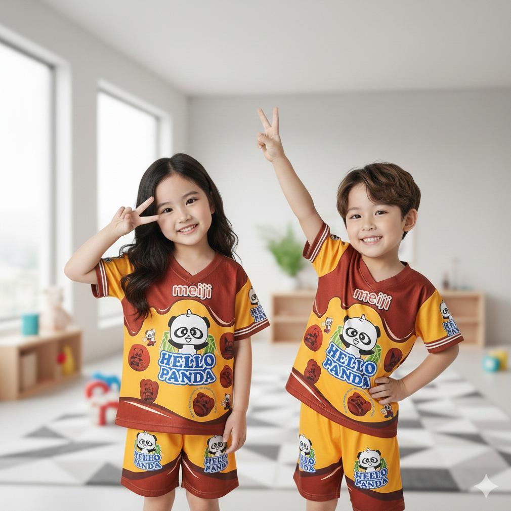 Big Promo Dealshop Limited Edition Setelan Baju Anak Laki-Laki Perempuan Untuk 2 - 9 Tahun Motif Vir