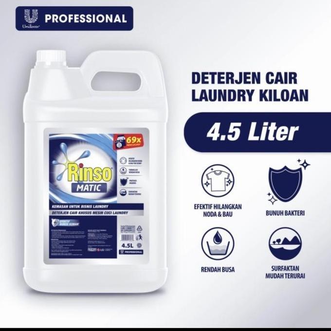 RINSO Cair MATIC Profesional JERIGEN 4,5 Liter RINSO MATIC Cair