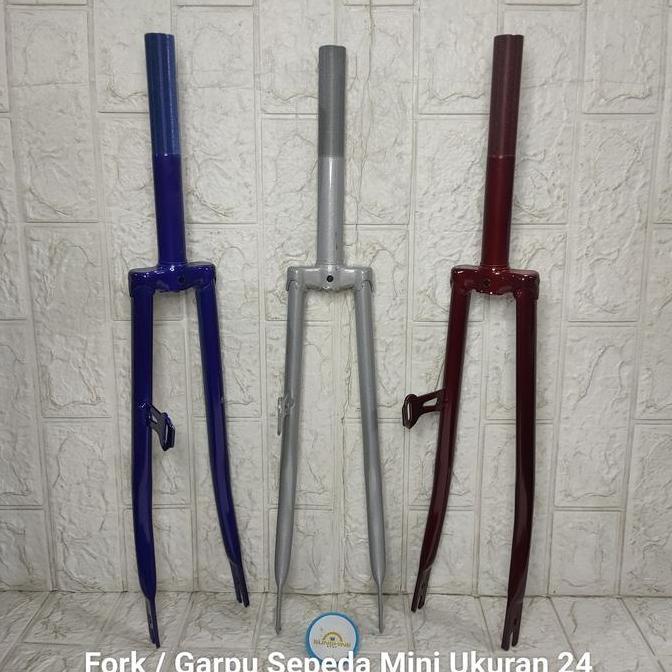 Fork Sepeda 24 Mini CTB City Bike Garpu Pipa Steertube DRAT ULIR Standard 25.4mm Dengan Lubang Tiang