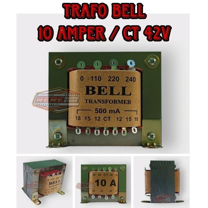 Trafo 10A Merk BELL Transformer / Travo 10 Amper CT 42V Tembaga Murni