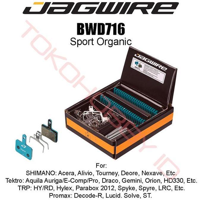 JAGWIRE BWD716 Kampas Rem Sport Organic BWD716 BWD716 B01S B03S M05 Tektro TRP untuk SHIMANO Acera A