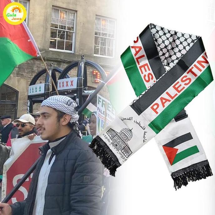 FANA Syal Palestina Syal Rajut Palestina Syal Palestina Rajut Scarf