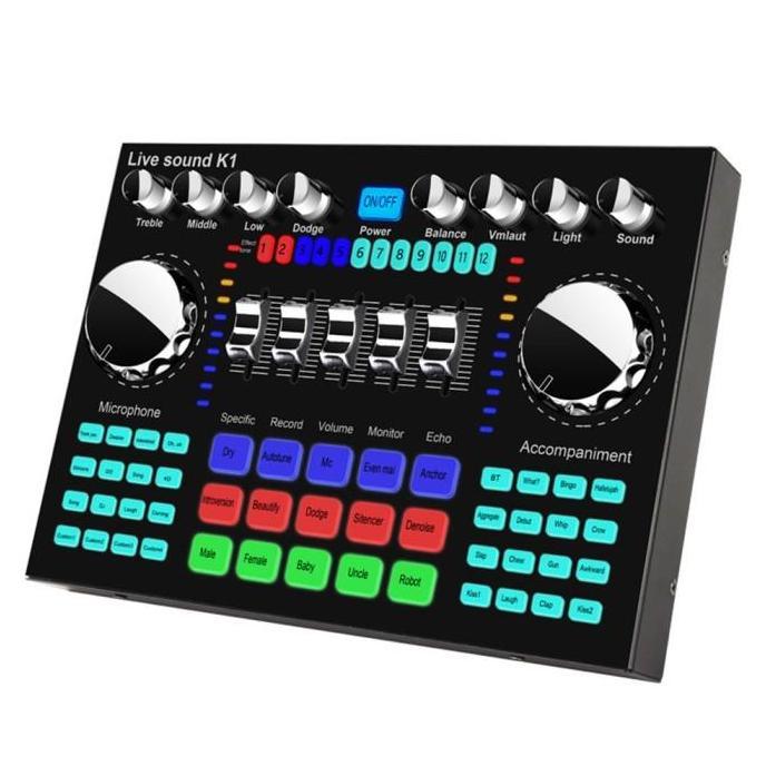 Comp- Soundcard Sound Card K1 Audio Mixer Video Recording Broadcast