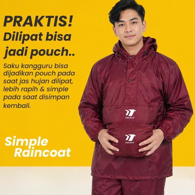 Promo Jaket Jas Hujan Pria Wanita Setelan Kangaroo Waterproof Raincoat Premium