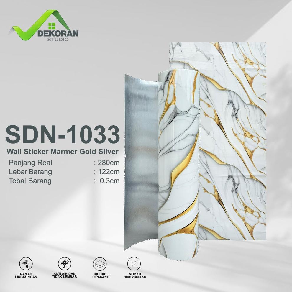 Jamin Murah Dekoran Studio - Wallpaper Dinding Vinyl Marble Roll Sticker Foam 120 X 280 Cm Sdn-1033 