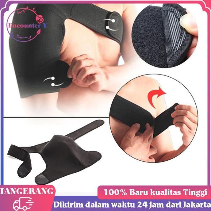 HATSUD Shoulder Support Brace Cedera Bahu Adjustable Penyangga Bahu Alat Terapi Bahu Cedera Olahraga