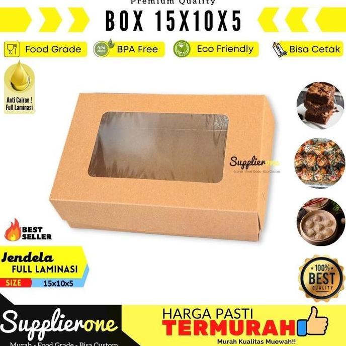 Mblg - Dus 15X10X5  Isi 25 / Dus Brownies Box 15X10X5 / Kemasan Brownies Box 15X10X5