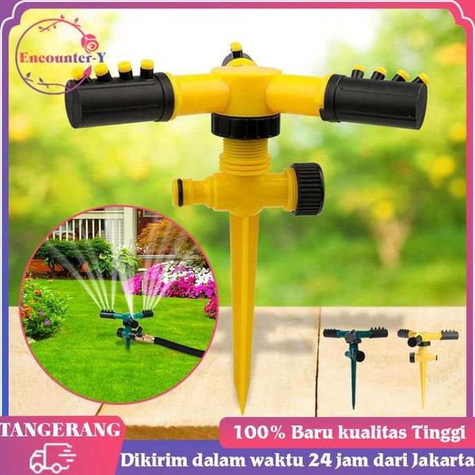 HATSUD Sprinkler Rumput Putar Otomatis Sprinkler Air Sprinkler Rumput
