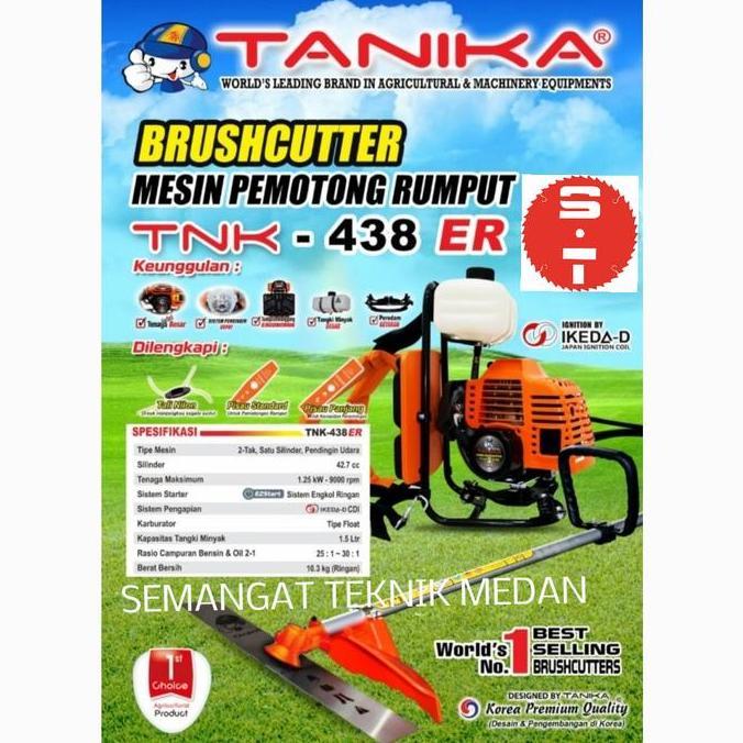 BEBAS ONGKIR - TNK438ER MESIN POTONG BABAT PANGKAS RUMPUT 2 TAK TANIKA TNK 438 ER