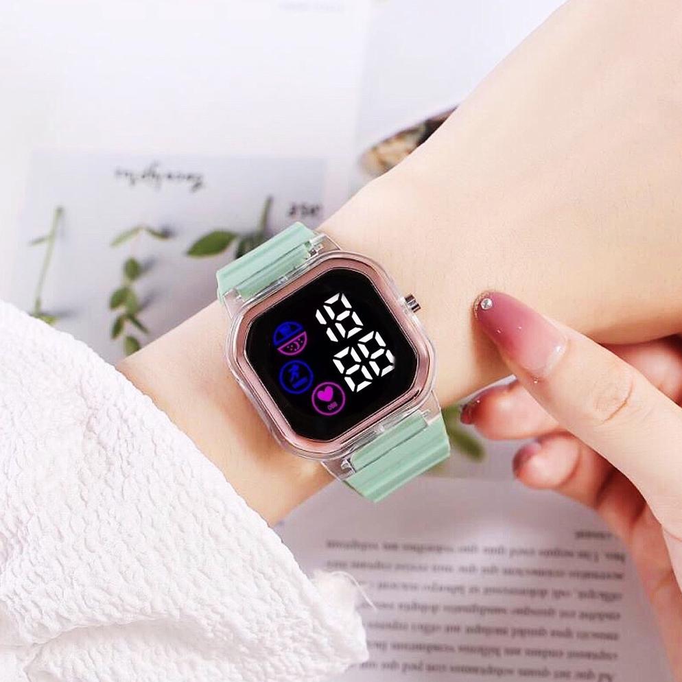 HEMAT COD JAM TANGAN WANITA DIGITAL SEGI TAMPILAN LAYAR BARU FASHION WATCH LED SPROT HARGA GROSIR S1