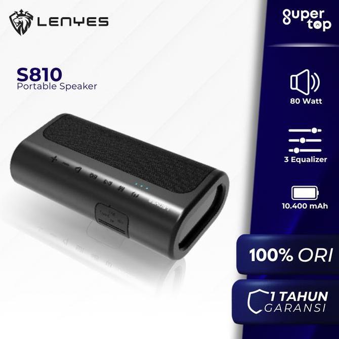 LENYES S810 Speaker Bluetooth 80W MEGABASS 5.0 TWS Wireless powerfull speaker stereo