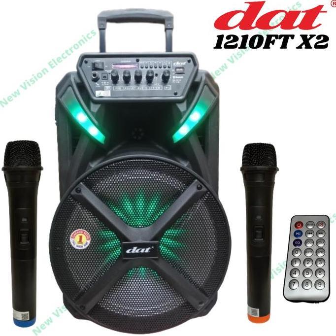Speaker portable bluetooth DAT DT 1210FT X2 orinal spiker meeting