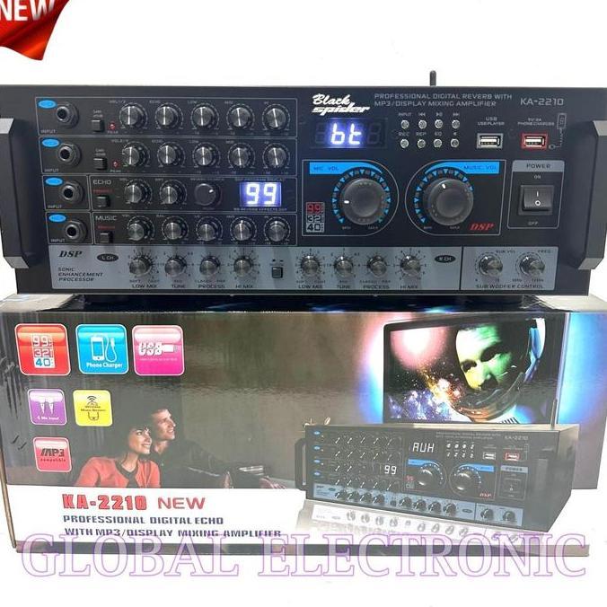 AMPLI KARAOKE BLACK SPIDER KA-2210 PLUS BBE/ KA2210 / KA 2210 PROSESOR PROFESSIONAL DITAL MIXING AMP