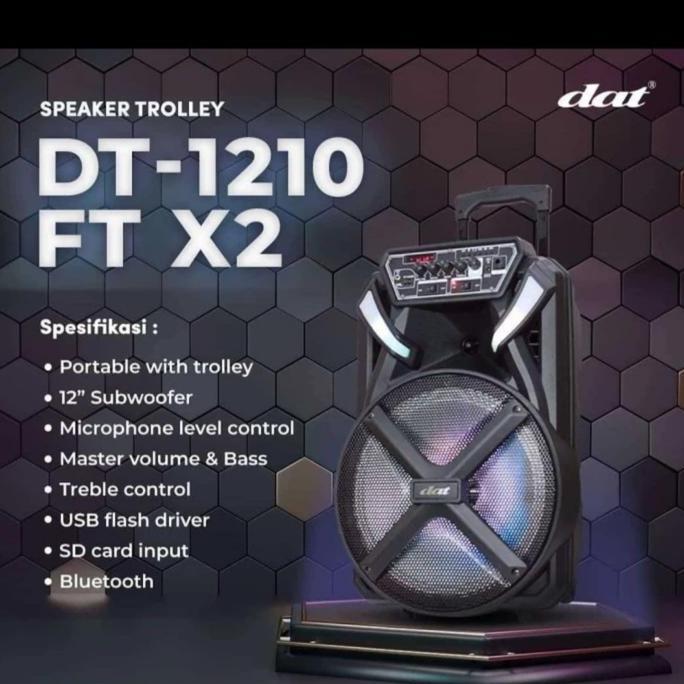 speaker portabel DAT 12 inch DT 1210 FT X2