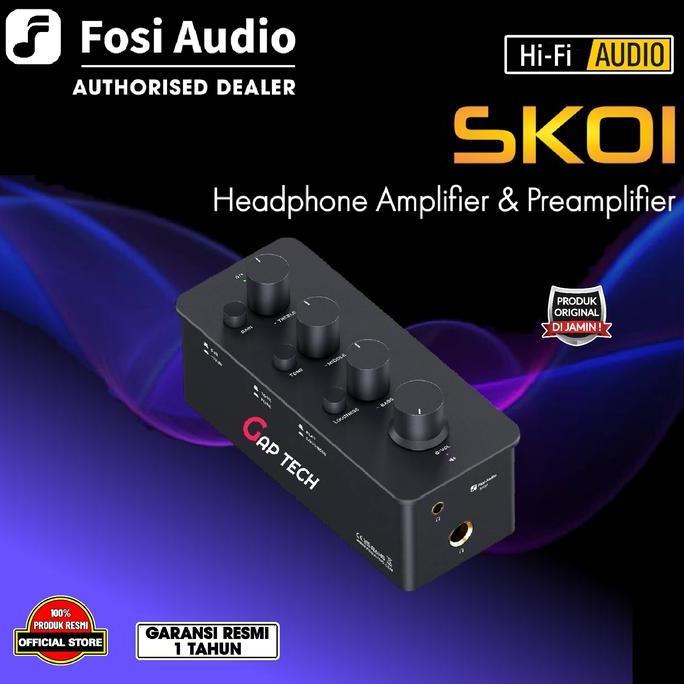 Fosi Audio SK01 Headphone Amplifier & Preamplifier - 2400mW/32Ω (High Gain)