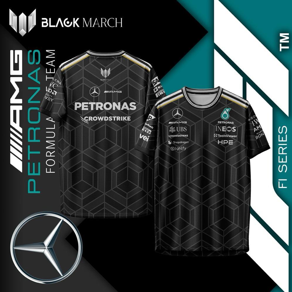 BLACKMARCH MERCEDES HITAM - JERSEY MERCEDES AMG PETRONAS F1 2026 HITAM