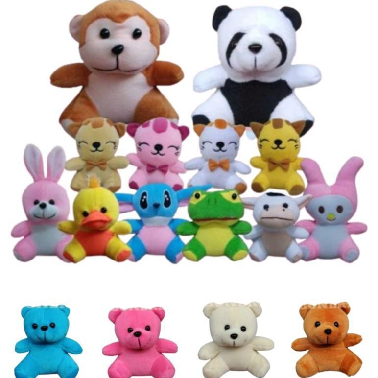 bestpromo boneka karakter mini boneka bucket wisuda hello kitty pooh monkey duck panda marry cat rab
