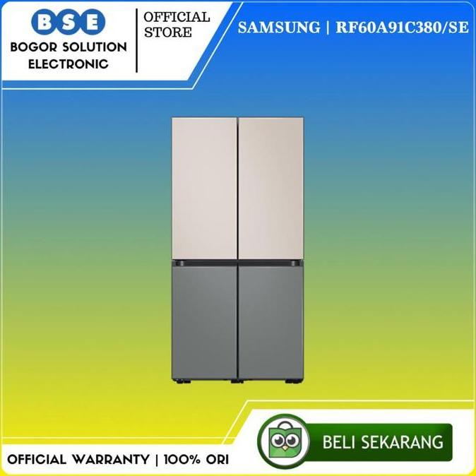 (Best) Kulkas Bespoke Samsung RF60A91C380 644L Kulkas Side by Side Samsung