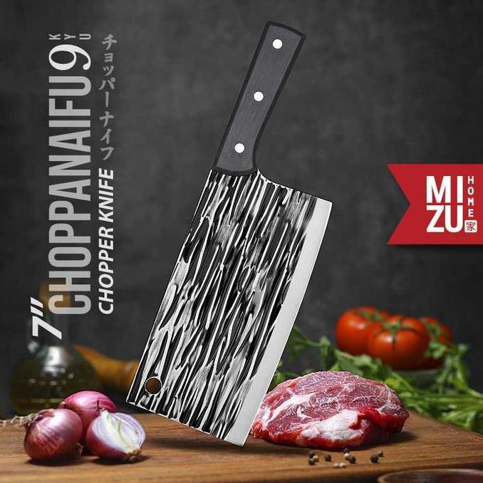(Best) MIZU CHOPPANAIFU-KYU Chopper Knife Stainless Kitchen Knife Meat Knife Pisau Cincang Daging Pi