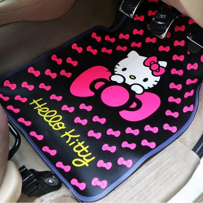 Promo KARPET KARAKTER // Aksesoris alas kaki mobil Karet Latex impor Kitty Doraemon Batman Diskon