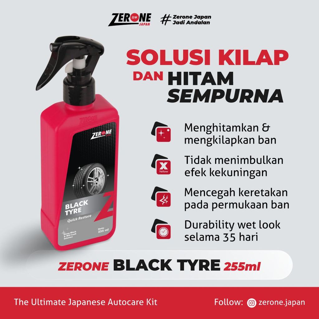 Black Magic Semir Ban & Dashboard 465 ml - Pengkilap Ban Motor Mobil Multifungsi Kualitas Premium