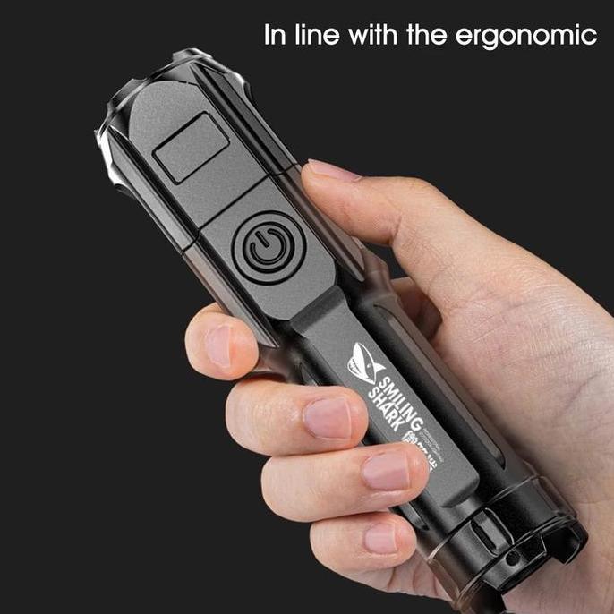Lig- Senter Mini Led Super Terang / Senter Led Zoom Cas Usb Hh Power Baterai 18650