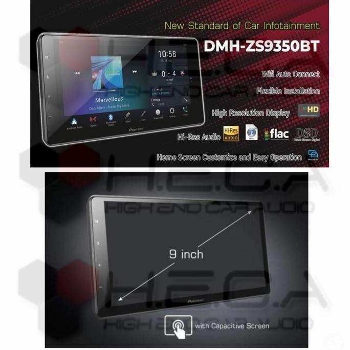 Promo Pioneer DMH-ZS9350BT Head Unit 9" Double Din Tape Mobil 9inch + Camera Diskon
