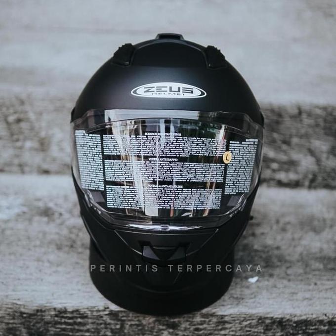 Promo HELM ZEUS ZS913 SOLID MATT BLACK -ZS913 MOTOCROSS Diskon