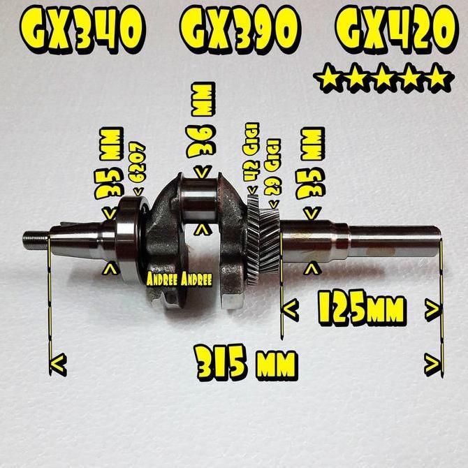 NEW GX-340 GX-390 Crankshaft Kruk As Engine Honda China GX390 GX 390 420