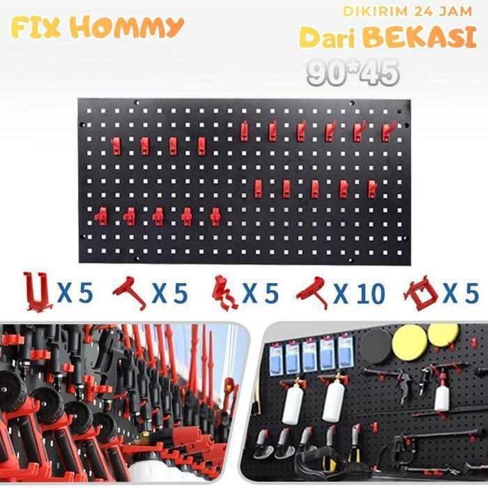 FXMY Rak Tools Bengkel Rak Pegboard Wall Perforated Rack Tool Hanger Storage Rak Papan Dinding