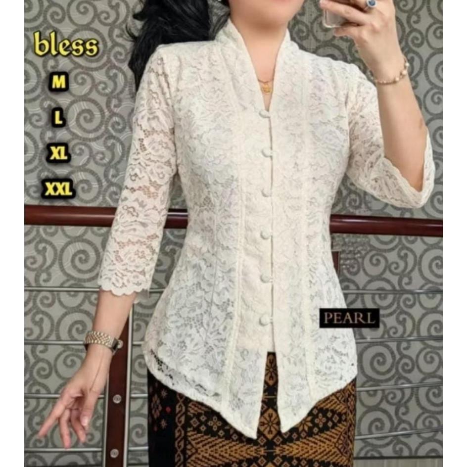Bm Atasan Kebaya Kartini Brokat Wanita/Blus Kondangan Fatmawati