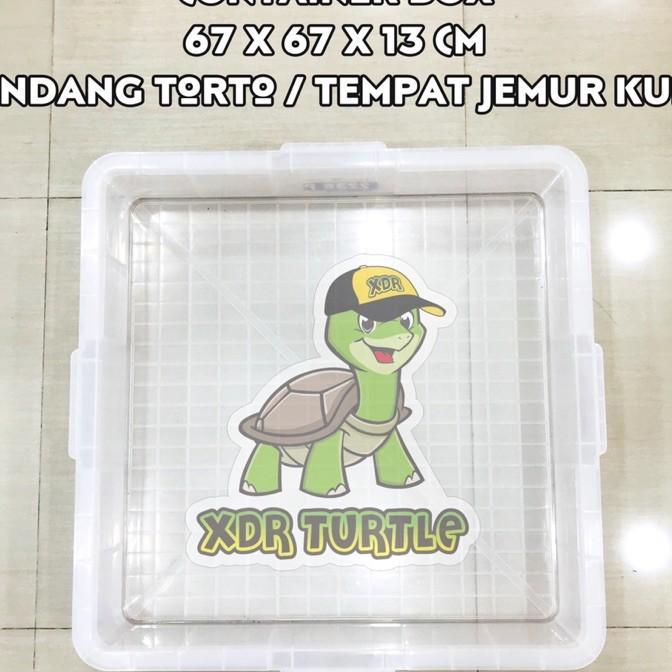 Kandang Kura Darat Kura Air 67X67X13 Kontainer Serbaguna Sulcata Pardalis Res Albino Kura Darat Xdr