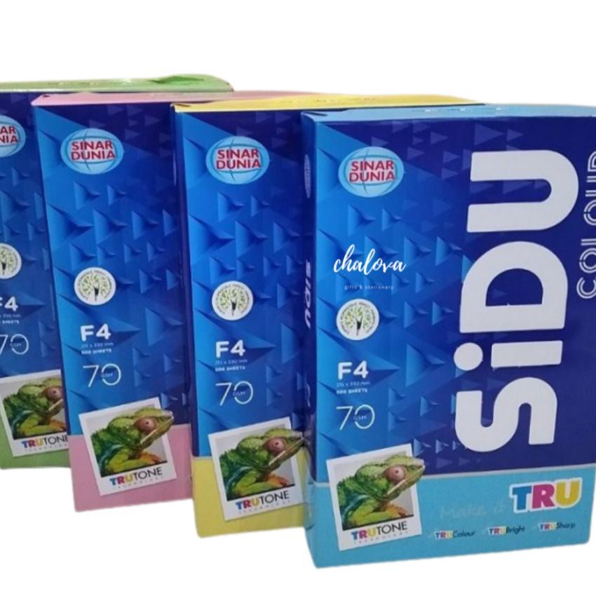 [Rim] Kertas Hvs F4 Sidu 70 Gram Warna / Sidu Hvs Folio Warna