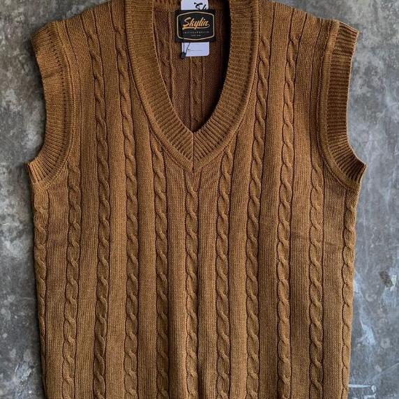 Vest Rajut Wanita Premium Rompi Knit Terbaru Vest Cable Classic Outerwear