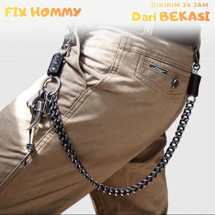FXMY Rantai Dompet Pria Keren / Rantai Dompet Punk / Rantai Celana Dompet / Dompet Rantai Pria