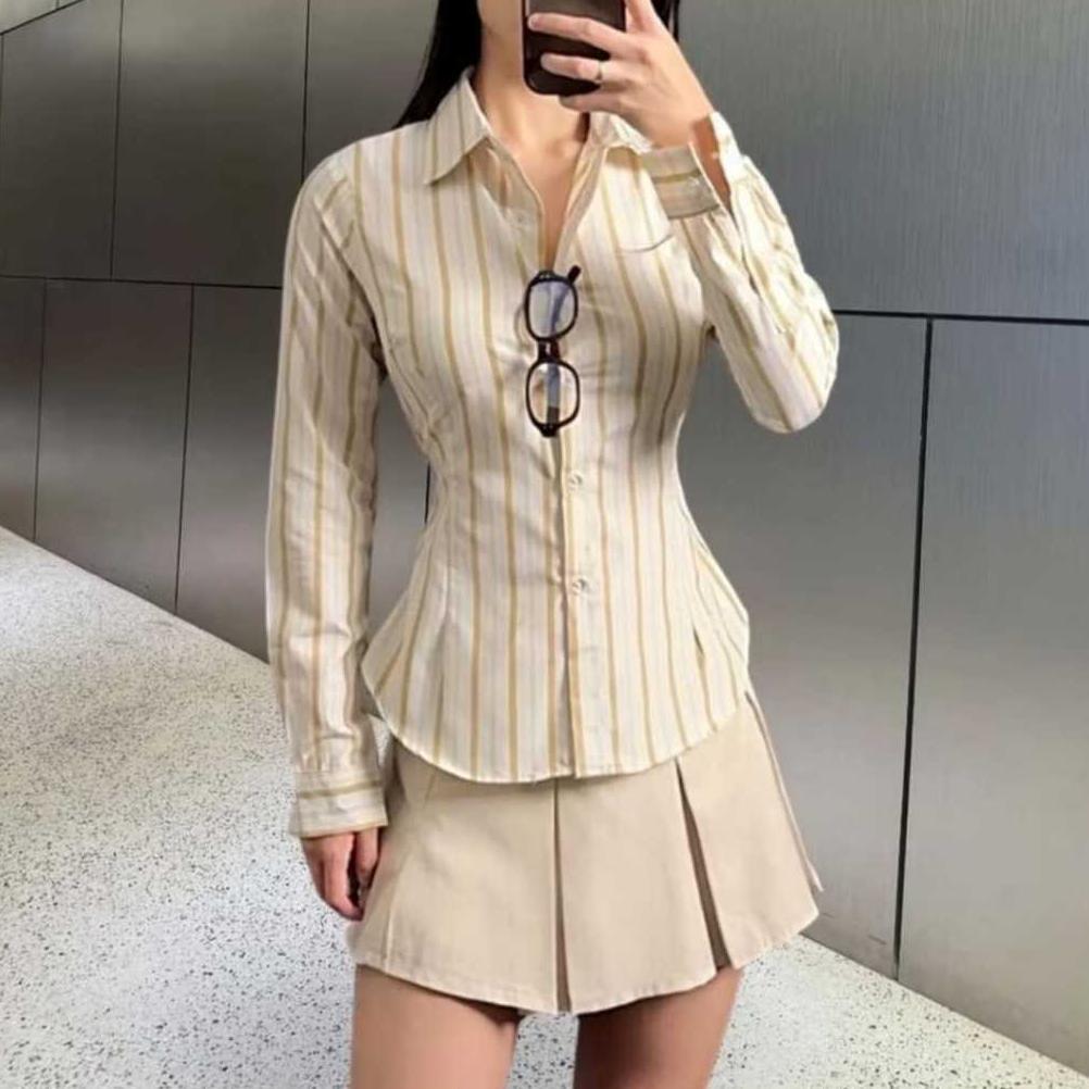 TERMURAH Kemeja Wanita Fitted Wispie Girl Boss Atasan Wanita Kekinian